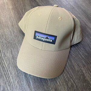 Patagonia Tan Hat Khaki Adjustable Cap Logo Outdoor Hiking Snapback